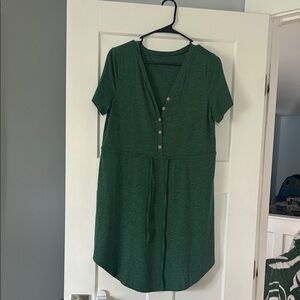 Green Short Sleeve Women's Top